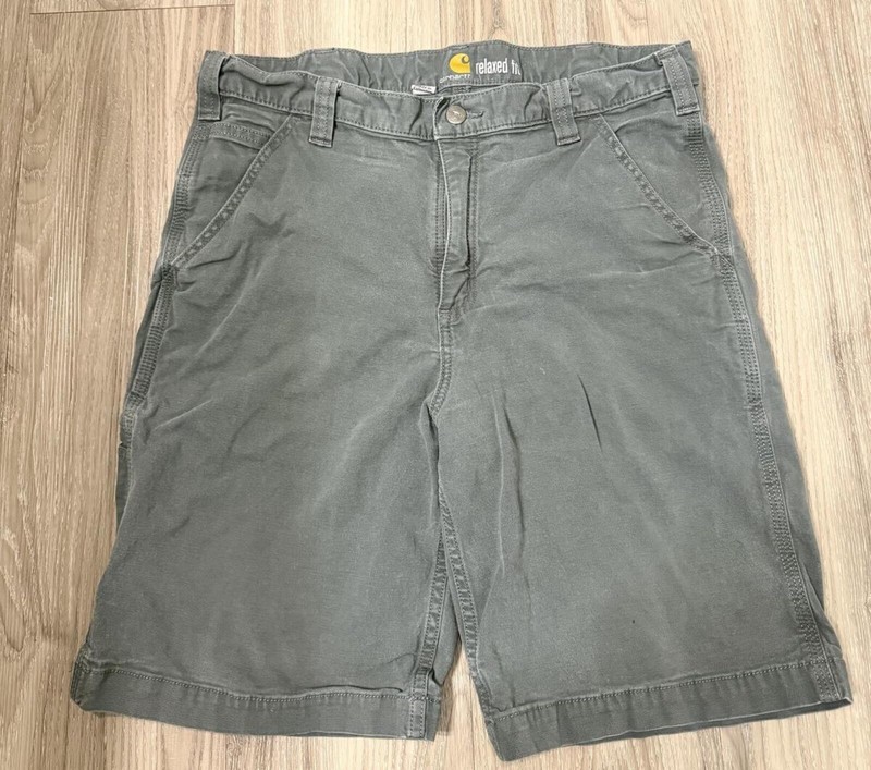 Carhartt Relaxed Fit Gray Work Shorts Size 34
