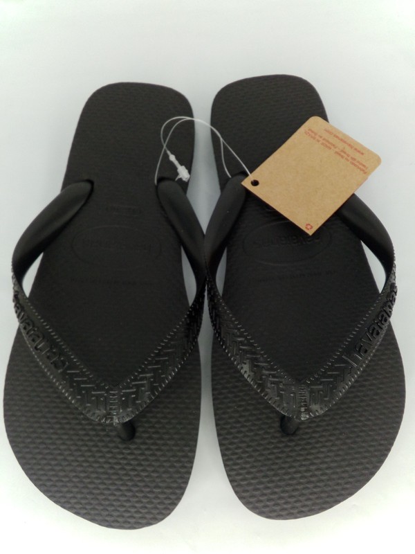 Havaianas Top Flip Flop Unisex Sandals, Black, EU 39/40, US-Mens 6/7, Womens 7/8