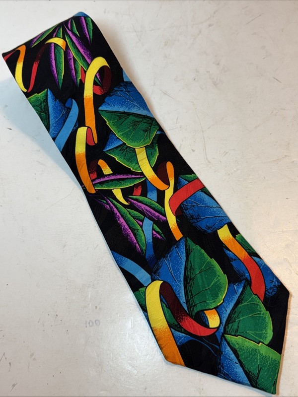 RUSH LIMBAUGH No Boundaries Men's Silk Necktie Blue Green Purple Yellow Red SILK gallery