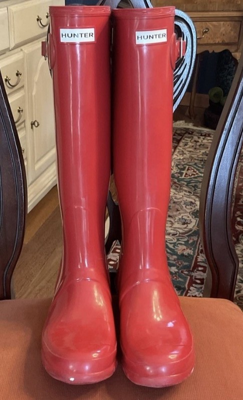 Hunter Original Waterproof Red Rain Boots Buckle Women’s size UK6 EU39 US8.5