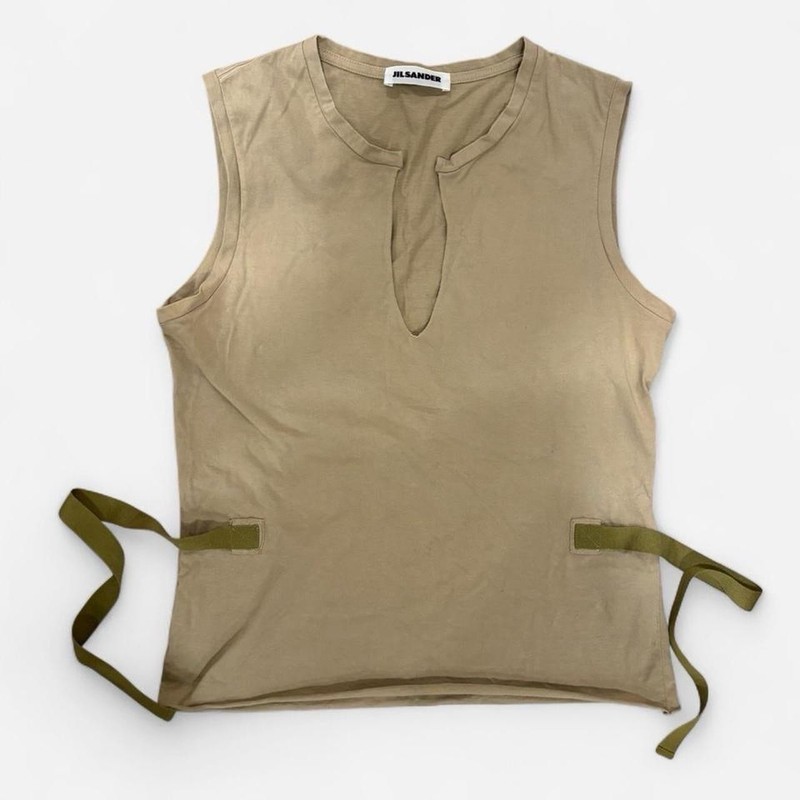 Jill Sander T-shirt With Ties At Waist
