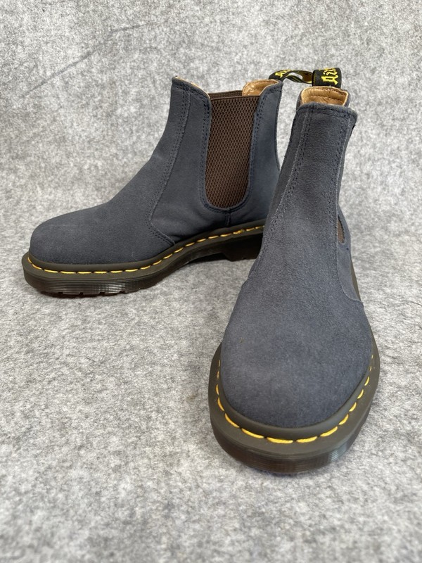 DOCS Dr Martens Chelsea Boot Women 6 Blue Suede AirWair Pull-On Shoe 2976