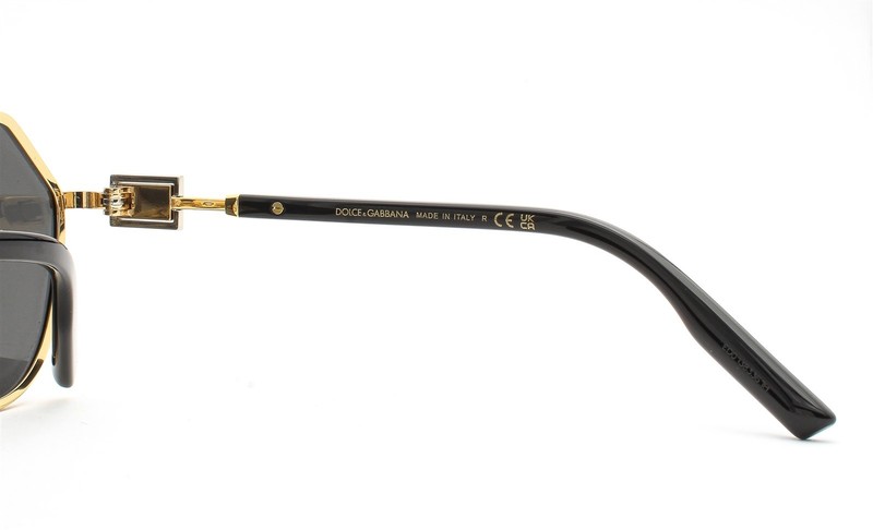 Dolce Gabbana Aviator Sunglasses Shiny Gold Plaque DG 2315 02/87 with Case gallery