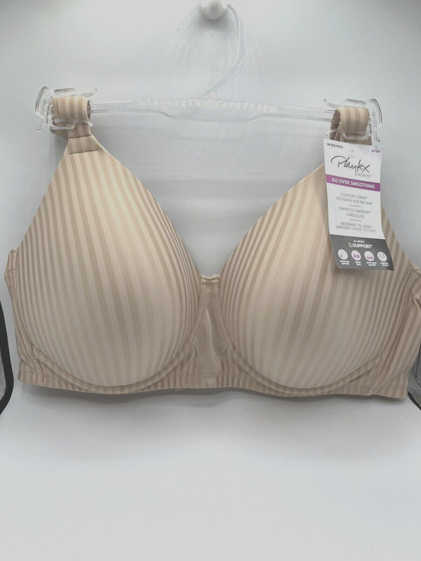 NEW Playtex Secrets All Over Smoothing Bra WireFree 40DDD Beige 4707 NWT