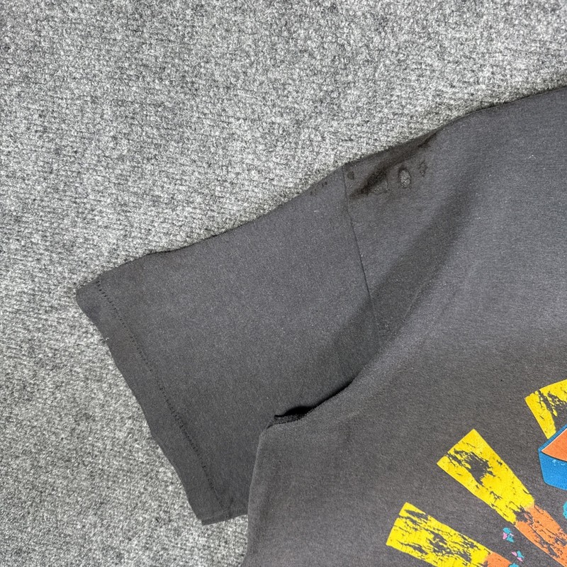 Vintage Batman Shirt Mens XL Black 80s DC Comics 1988 Cartoon Faded Neon AOP gallery