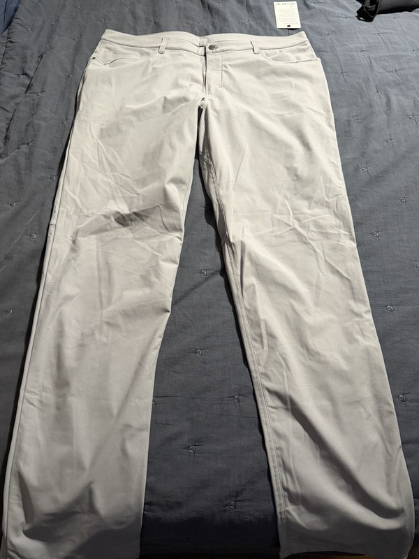 Men’s Lululemon Pants 40×34 ABC Classic Fit Trouser Warpstreme 5 Pocket NWT