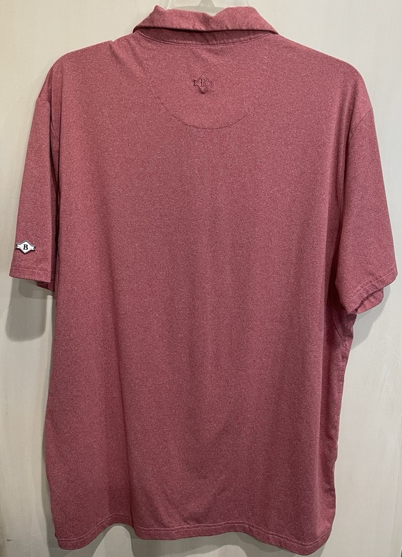 Burlebo Polo Shirt L Red Stretch Performance Men’s Club Golfer Outdoor Preppy gallery