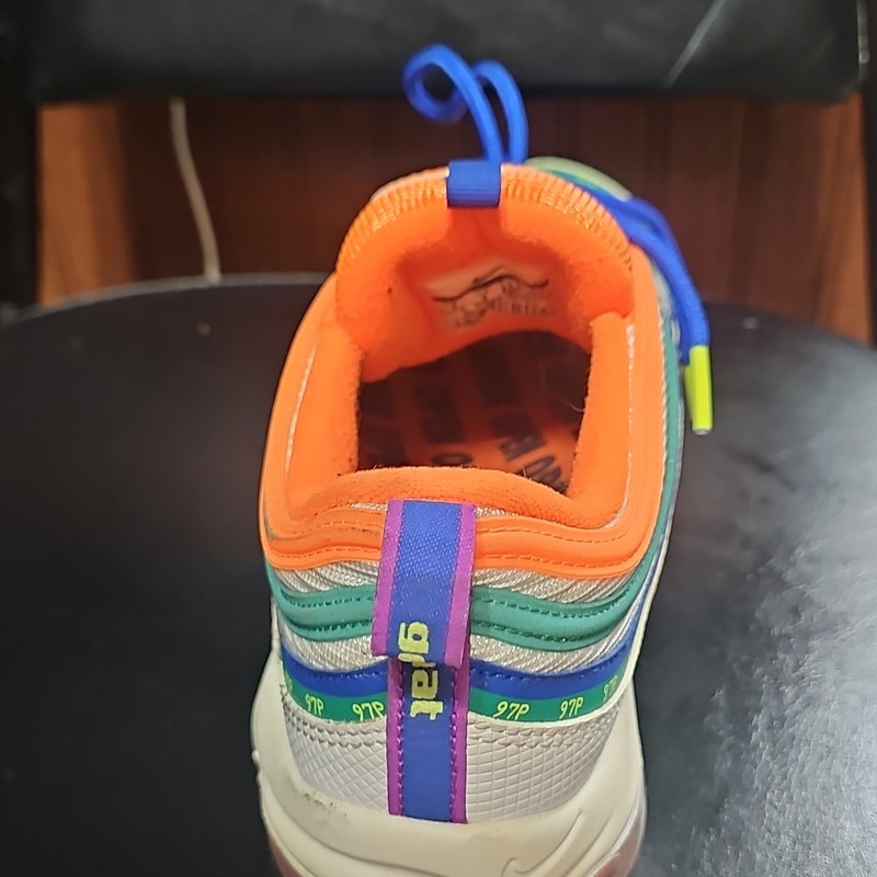Nike Air Max 97 Men’s Low Top Lace Up Athletic Sneaker Orange Blue Green gallery