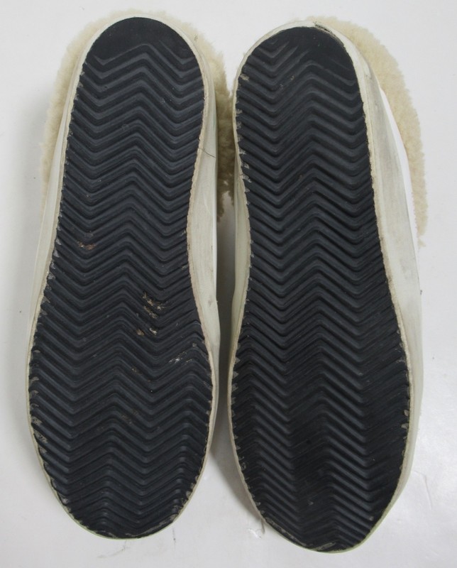 Golden Goose Women's Super-Star Sabot In White Leather and Shearling Lining 7.5 gallery