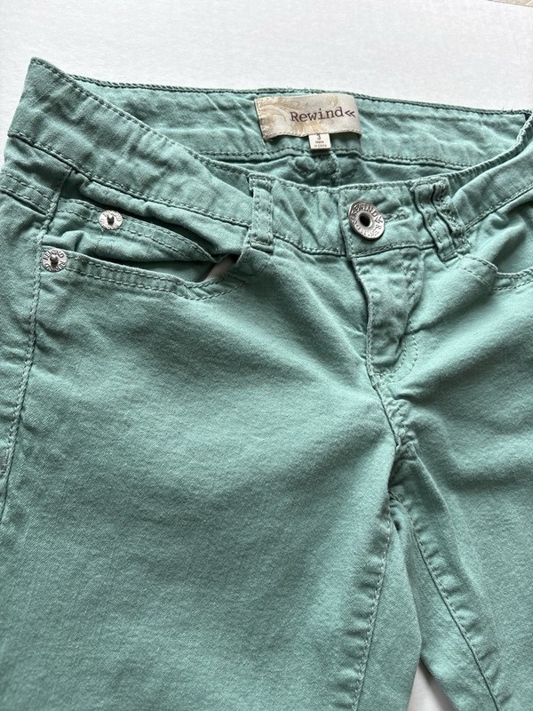 Rewind Skinny Jeans Juniors 3 Mint Green Low Rise
