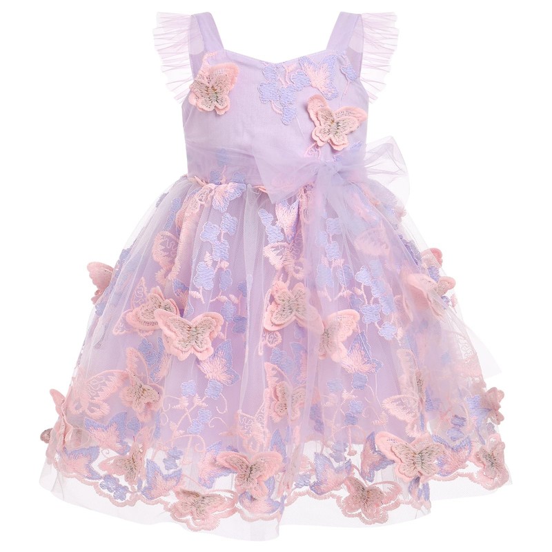 Butterfly Dress for Girls: Baby Princess Pageant Ruffle Mesh Tulle Tutu Dress…