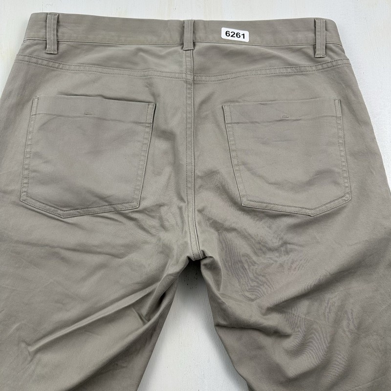 Theory Haydin Writer Slim Straight Jeans Mens 33×32 Tan Beige Stretch Pants