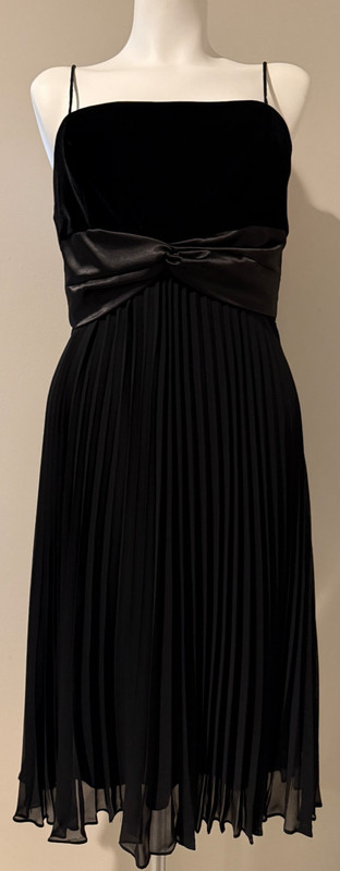 ALEX EVENINGS Womens Black Cocktail Occasion Evening Dress – Sz 8