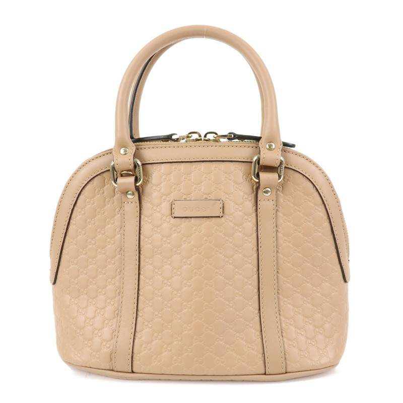 GUCCI Microguccissima Leather 2Way Bag Hand Bag Beige 449654 Authentic Used F/S