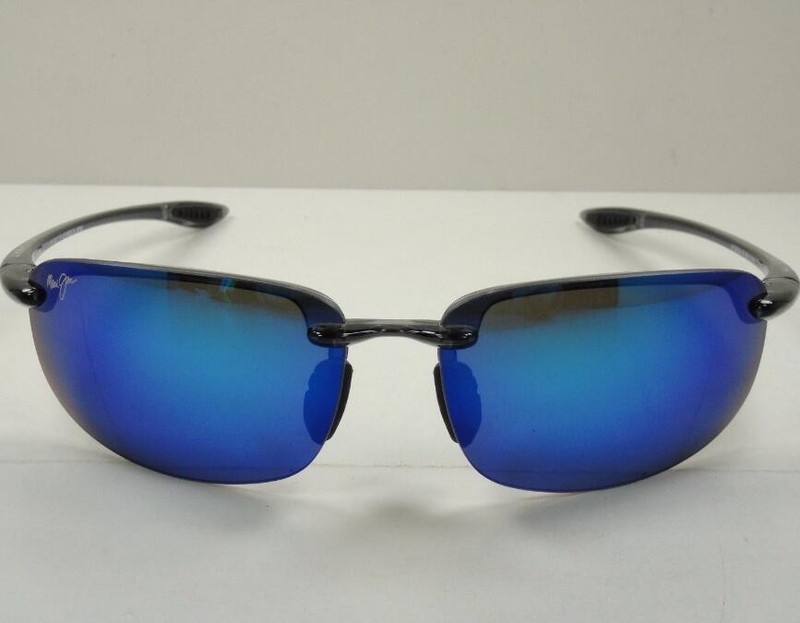 Maui Jim HO'OKIPA 407-11 Smoke Grey-Blue Hawaii Polarized Rimless Sunglasses NEW gallery