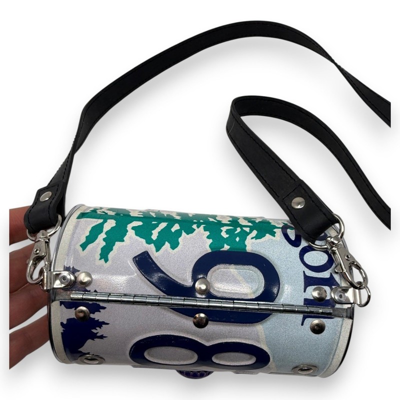 Little Earth License Plate Bag Women OS Silver Oregon Barrel Purse Leather Strap gallery