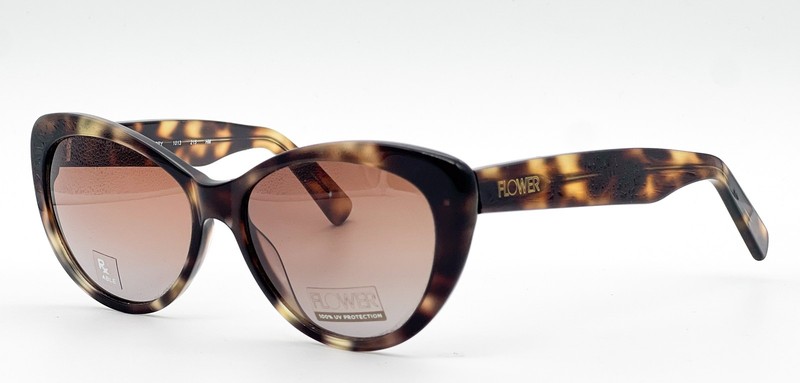 NEW FLOWER POPPY 1013 TORTOISE AUTHENTIC SUNGLASSES 55-15