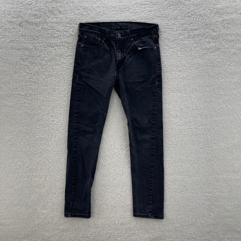 Levis Jeans Mens 30×29 Black 510 Skinny Stretch Denim Grunge Goth Minimalist
