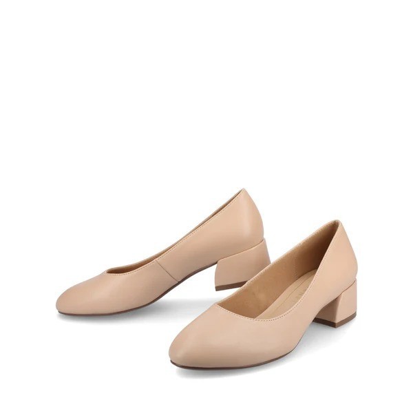 Journee Collection Saar II Women Nude Slip On Heels Size 7.5 New