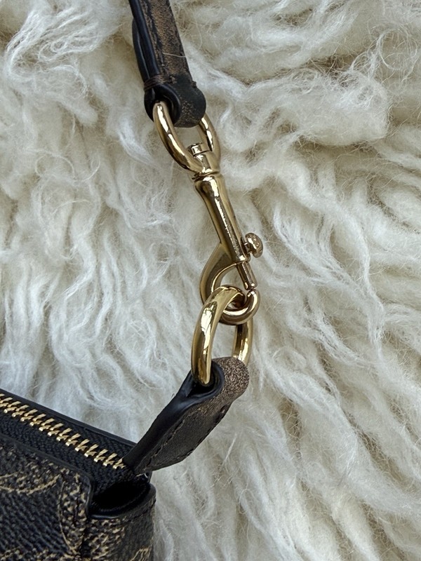Coach Nolita 19 Signature Canvas Wristlet Brown With Original Charms NWT gallery