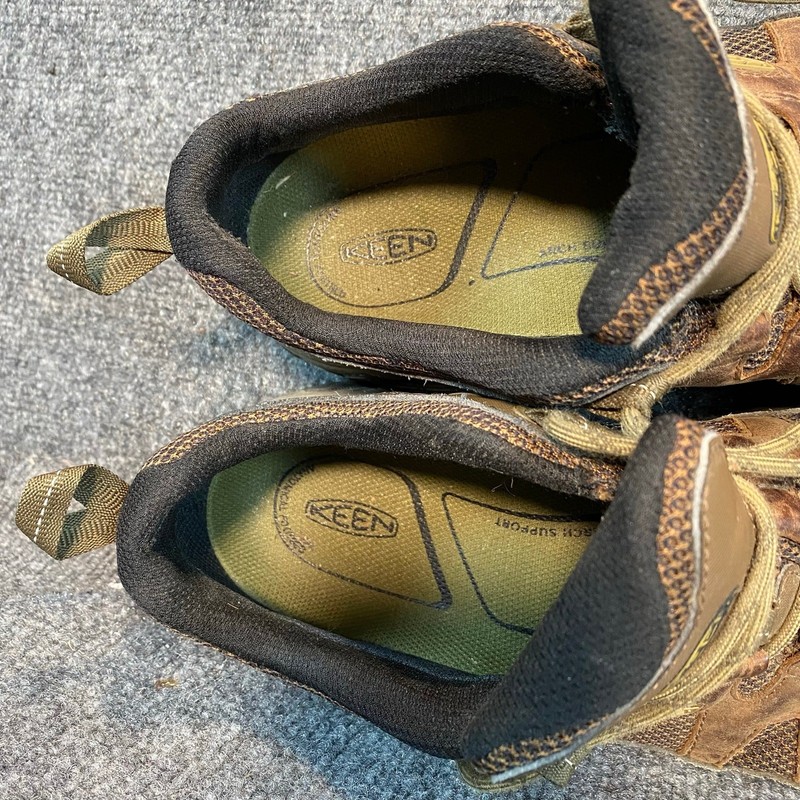 KEEN Targhee Vent Breathable Hiking Shoes Low Brown Leather Trail Mens Size 11 M gallery