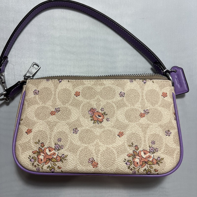 Coach Nolita 19 Signature CAQ19 Sand Iris Floral Wristlet Bag NWT Authentic gallery