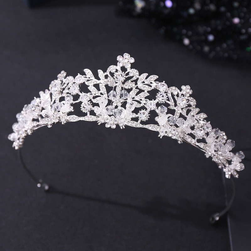 5.1cm Tall Rose Gold Crystal Tiara Crown Wedding Party Pageant Prom 2 Colours