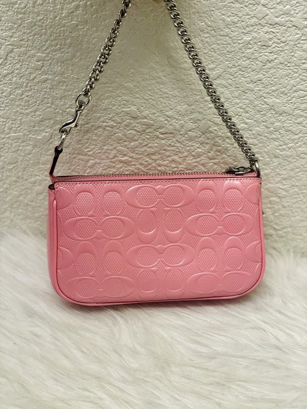NWT Coach Nolita 19 In Signature Leather With Heart Charm CCZ27 Silver Pink gallery