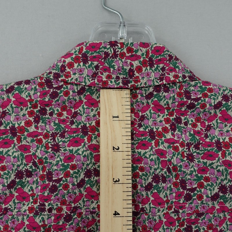 J Crew Liberty Fabrics Button Up Shirt Womens 0 Pink Floral Ditsy Long Sleeve gallery