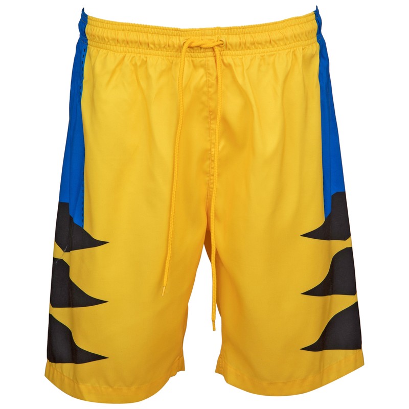 X-Men’s Wolverine Character Costume Board Shorts Yellow