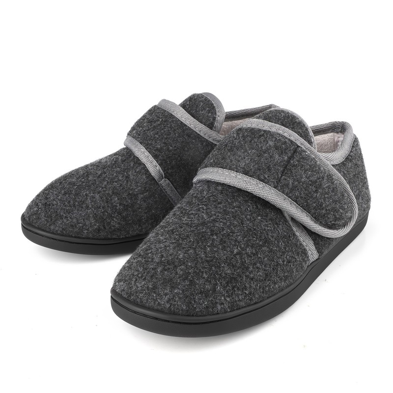 Mens Terry Cloth Slippers Cozy Indoor House Shoes Winter Memory Foam Slippers