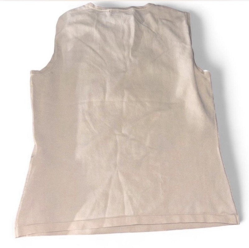 Petite Sophisticate Silk Nylon Stretch Knit Sequin Tank Top Beige S Petite gallery