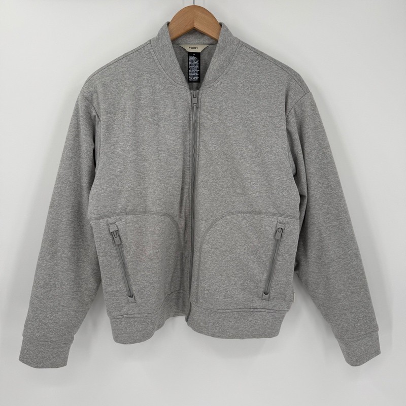 Vuori Halo Basin Bomber Jacket Heather Gray Primaloft Insulated Medium