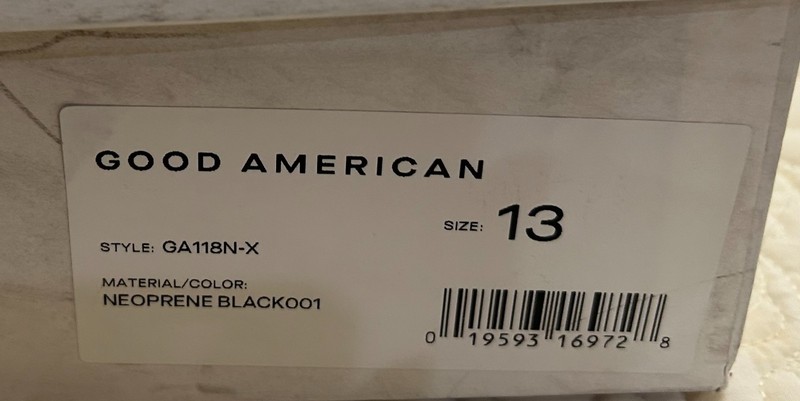 VTG Good America Brand Stilleto Boots Size 13 NIB Style: GA118N-X Neoprene Black gallery