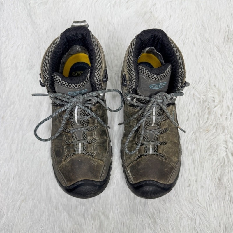 Keen sz 7.5 Targhee 2 Mid gray leather waterproof lace up hiking boots women’s gallery