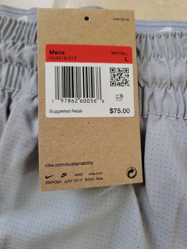 Nike KD DNA 2-in-1 4" Basketball Shorts Men's L $75 NWT HJ4215-012 Durant Gray gallery