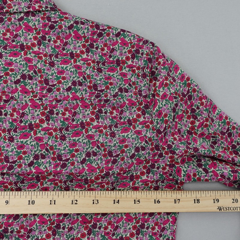 J Crew Liberty Fabrics Button Up Shirt Womens 0 Pink Floral Ditsy Long Sleeve gallery