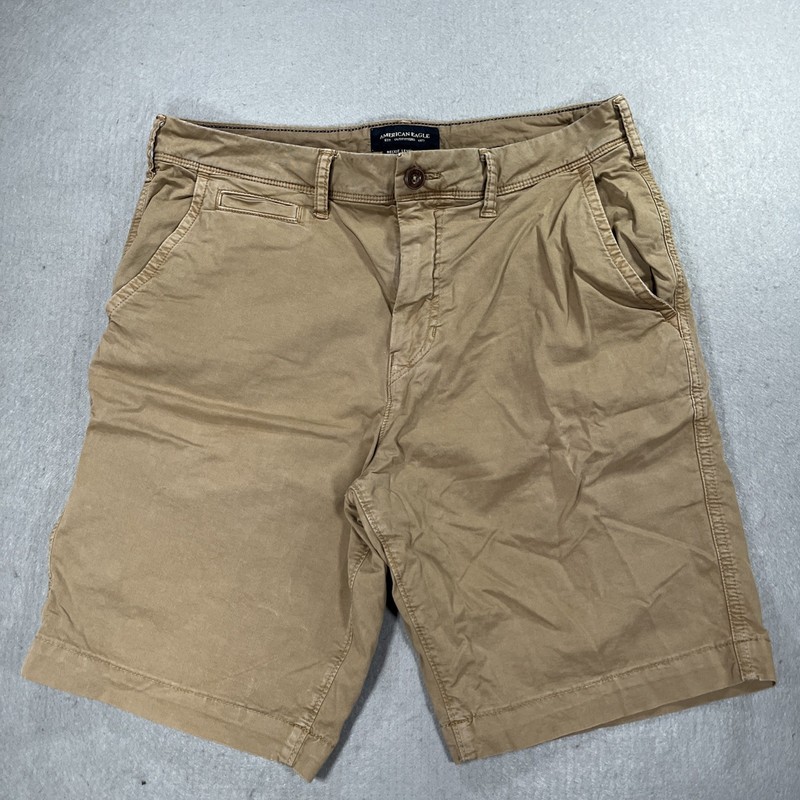 American Eagle Shorts Mens 32 Khaki Ne(x)t Level Flex Chino Classic 8in Inseam