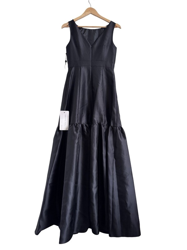 New Adrianna Papell Black Maxi Evening Occasion Dress Size 8 gallery