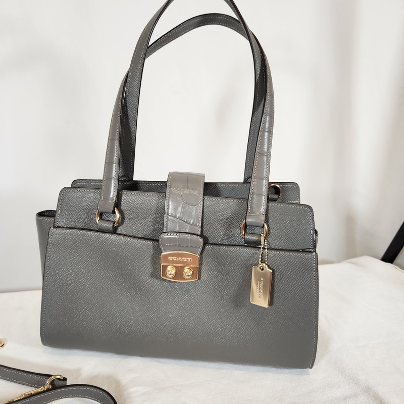 Coach Avary Carry-all in grey with gold-tone hardware MINT