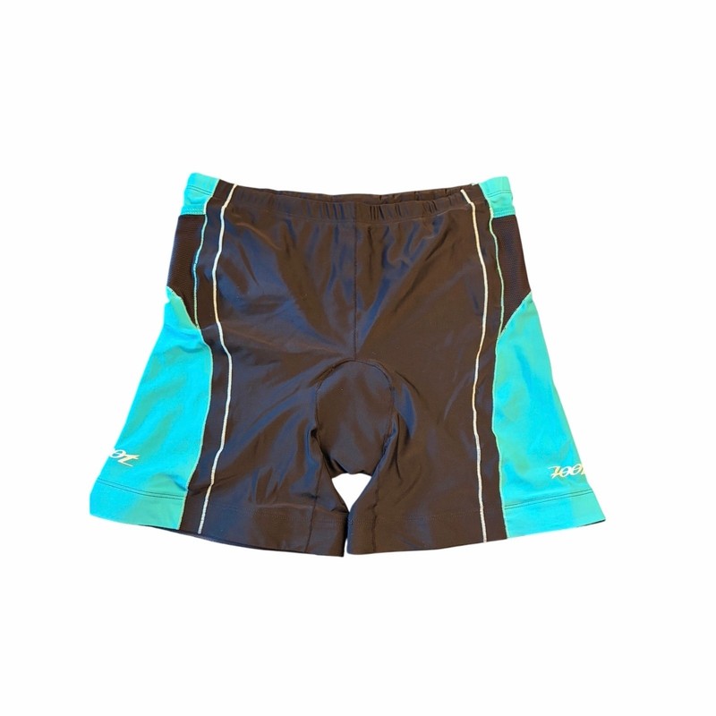 Zoot Performance Tri Shorts Black Turquoise Padded Cycling Shorts Women’s XL