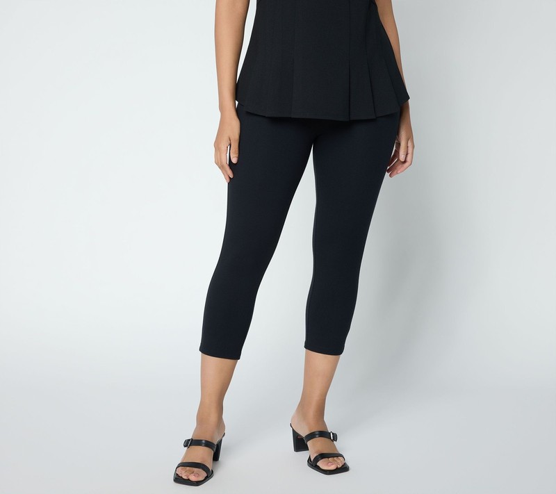 Women with Control Regular 86/14 Capri Icon Pant Black 2X New