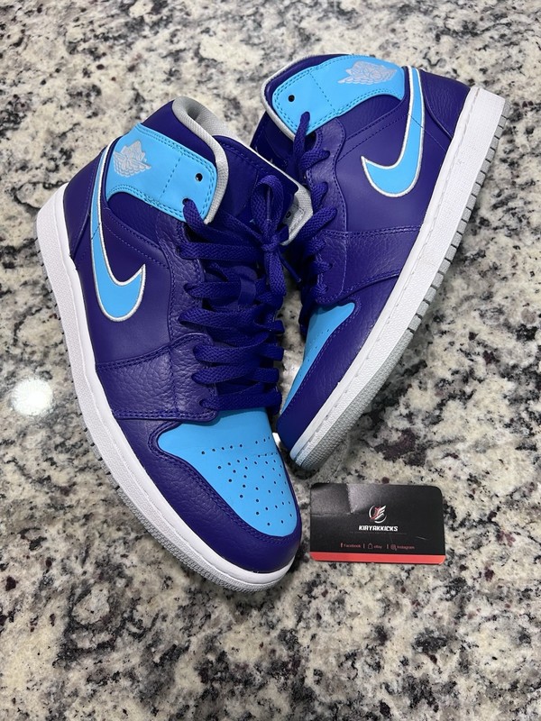 Size 10 – Nike Air Jordan 1 Retro Mid “Hornets” (2014) Men’s 554724-507 (Clean)