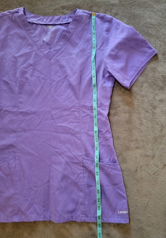 Landau Made Better TENCEL Scrub Top Nursing Uniform Women S PURPLE Short sleeve gallery