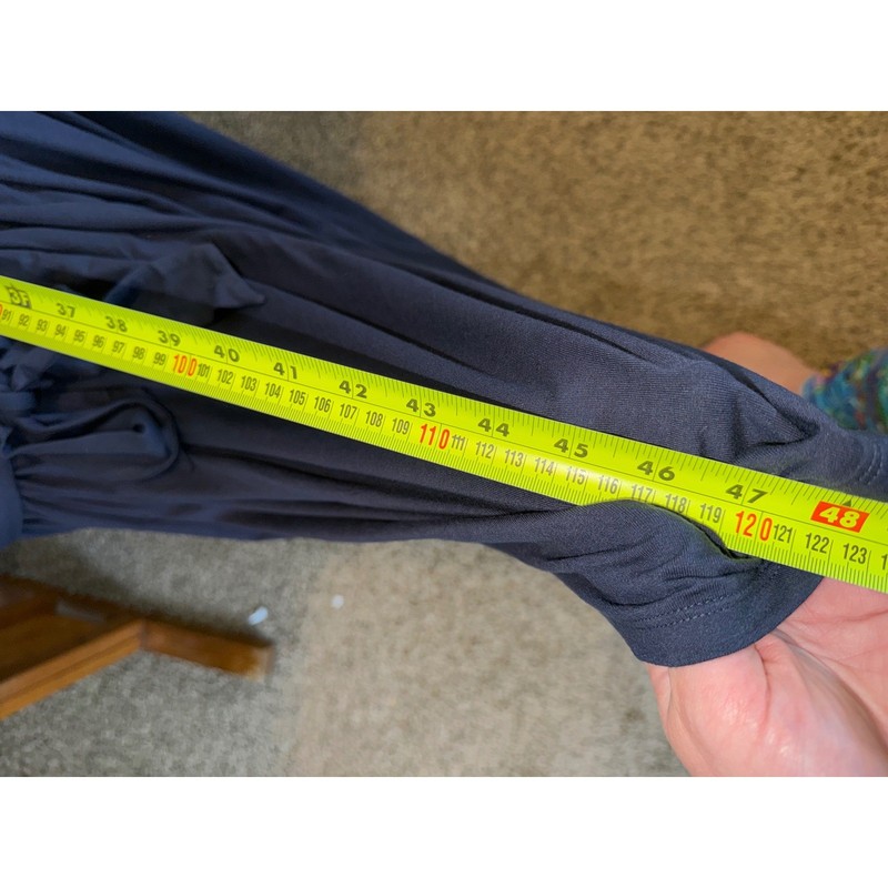Boden Navy Blue Crochet Trim Maxi Dress Rainbow Straps Jersey US 10 NEW gallery