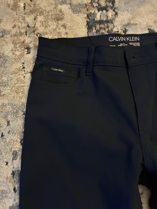 Calvin Klein Men's Tech Active Stretch Pants Navy Blue Slim Fit 30x32 gallery