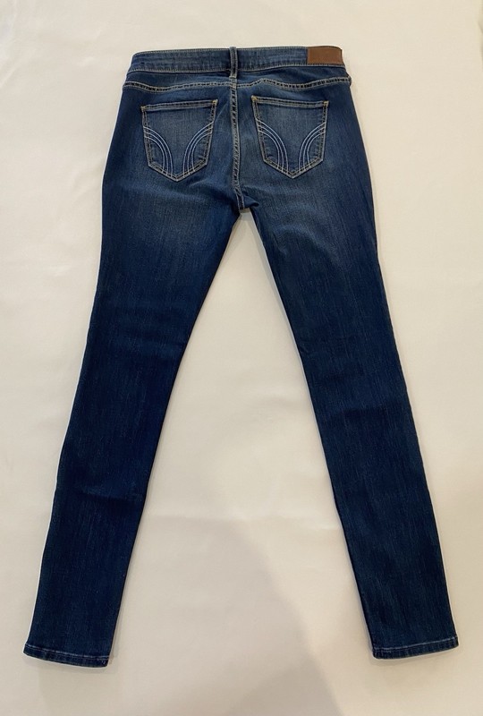 Hollister Women’s Jeans Curvy Low-Rise Dark Wash Super Skinny Size 5S (W27 L28) gallery