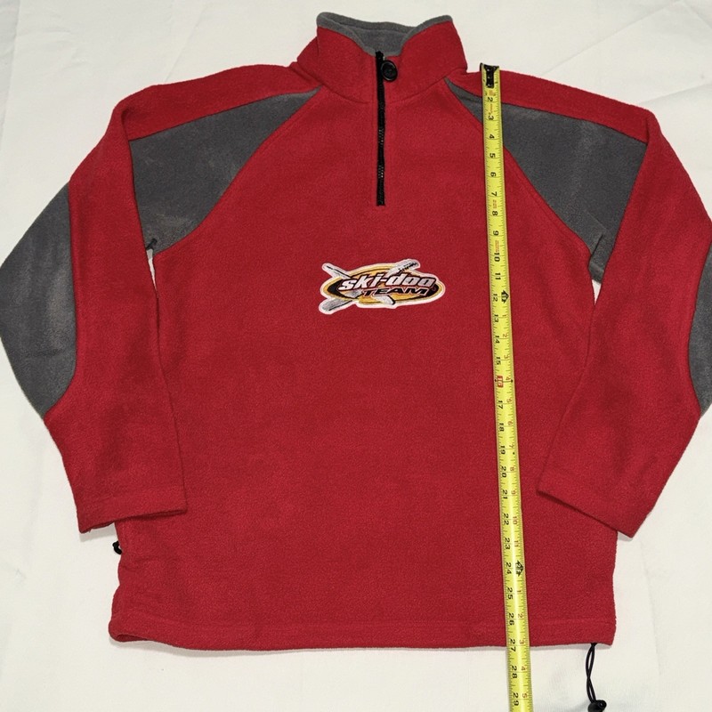 Ski-Doo Team Bombardier Fleece Pullover Jacket Red Men's Small Snowmobiling gallery