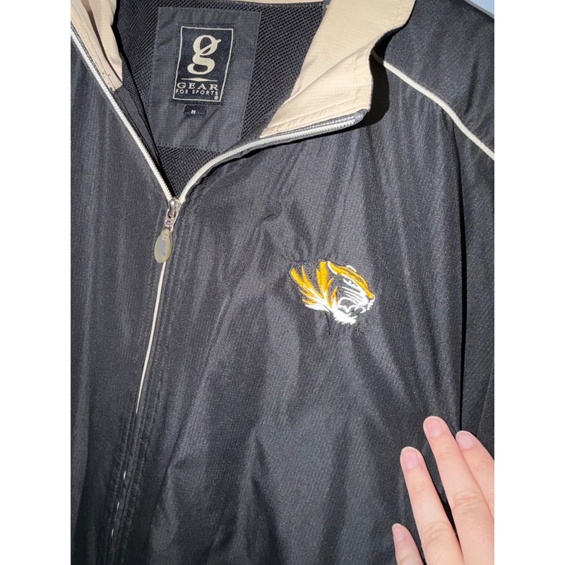 Gear For Sports Missouri Mizzou Tigers Windbreaker Jacket Black Tan Mens Medium gallery