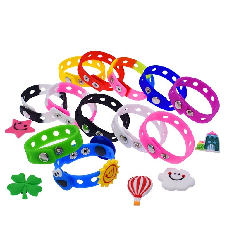 Shoe Charm Bracelets 8.25″ Inch 21cm PVC Multi Color Lot Colorful Clasp